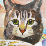 ご依頼による猫の肖像画・似顔絵（油絵）