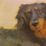 犬の肖像画部分
