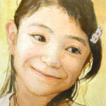 女の子を描いた肖像画・似顔絵のサンプル（油絵）